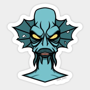 Fish Face - Aqua Demon Sticker